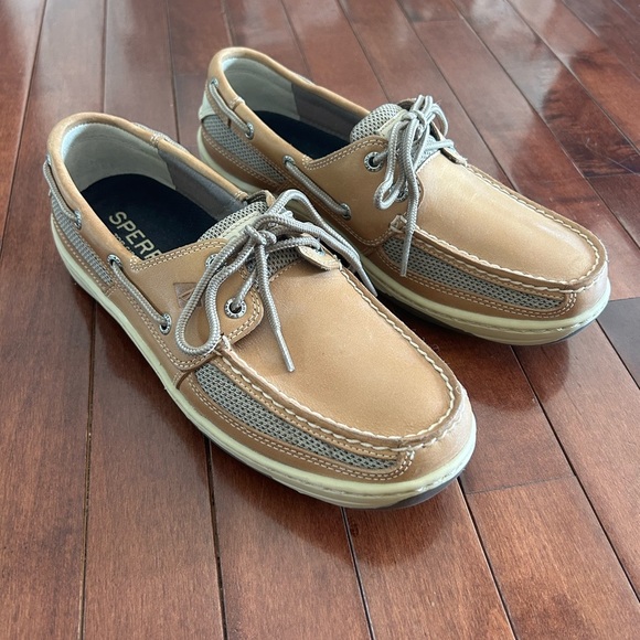 NWOT Men's Sperry Tarpon Tan Boat Shoes Size 7.5 - Picture 7 of 7